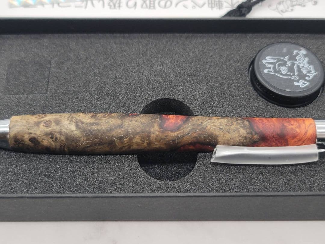 新品　こぶた工房　極上+花梨瘤　赤青瘤　シャープペンシル0.5