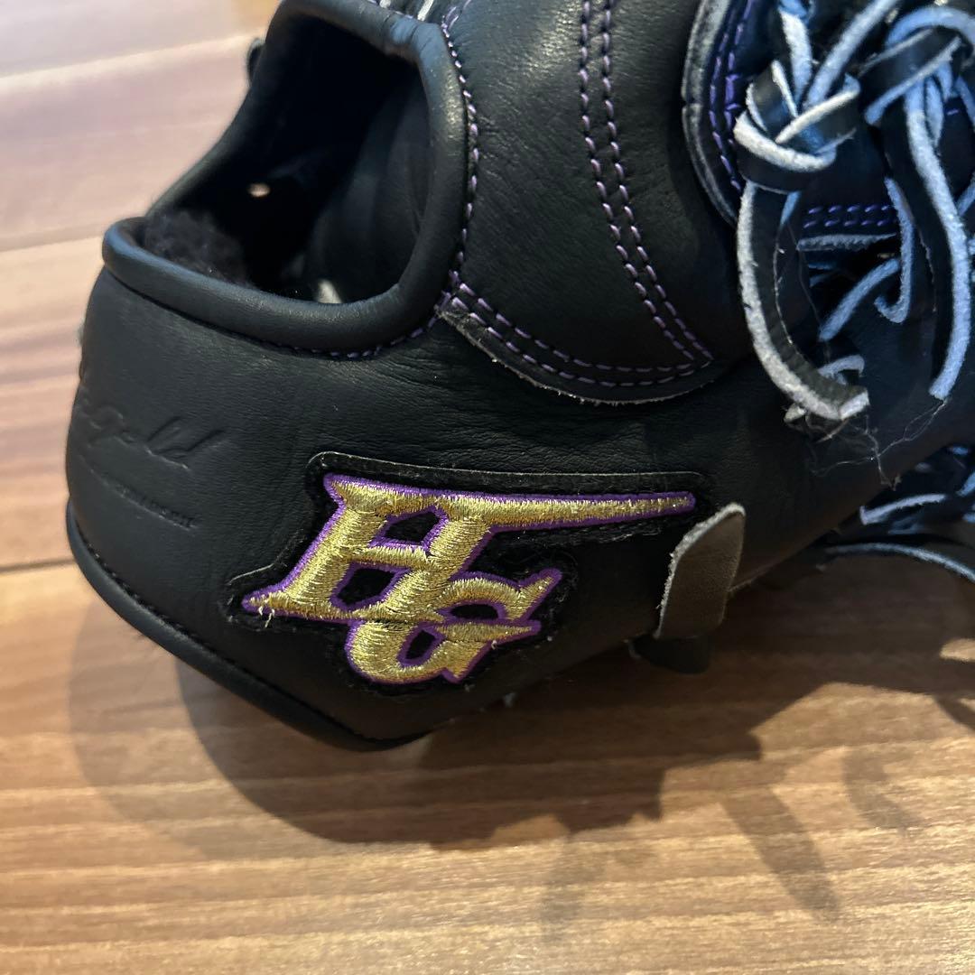 HG 黒 軟式野球グローブ　心極　内野用