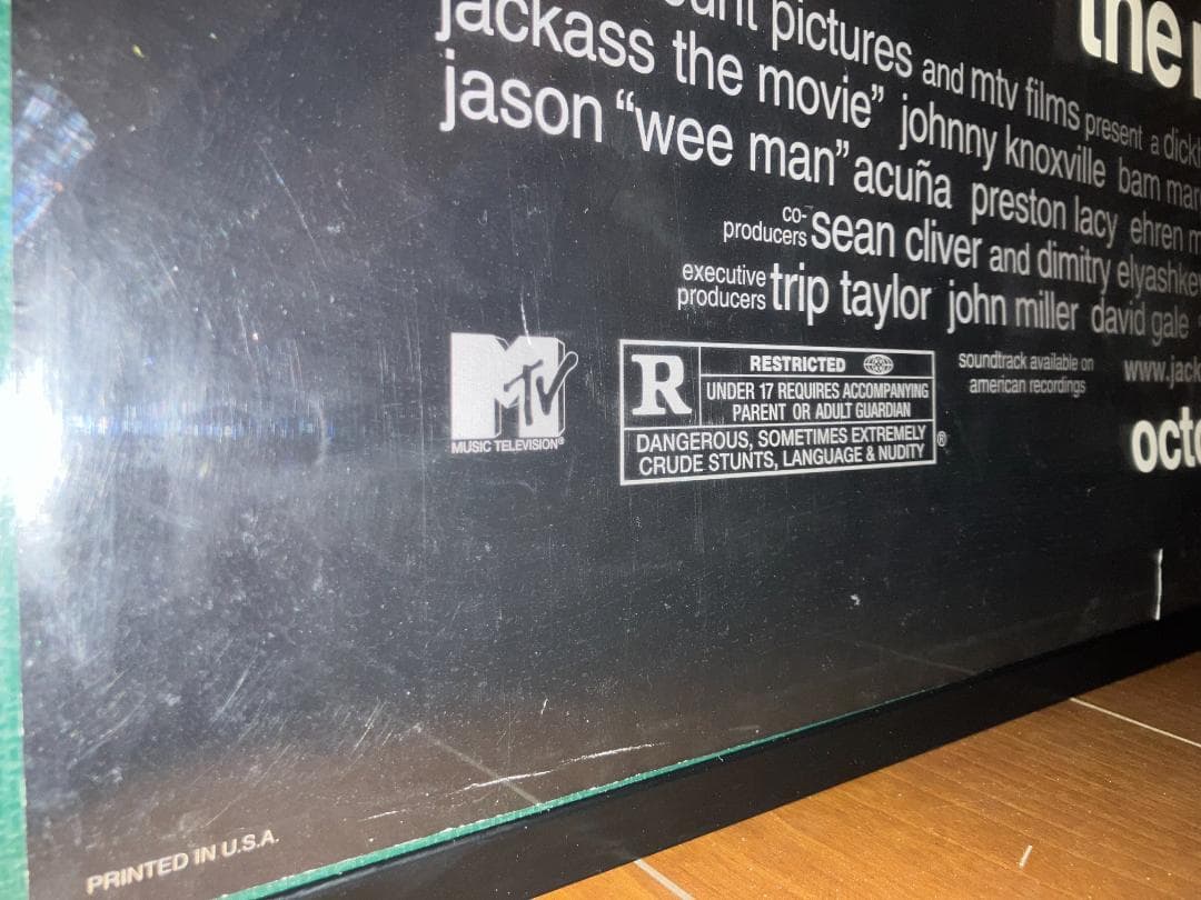 初版！両面版！02年 MTV 「ジャッカス」The Movie 特大 ポスター