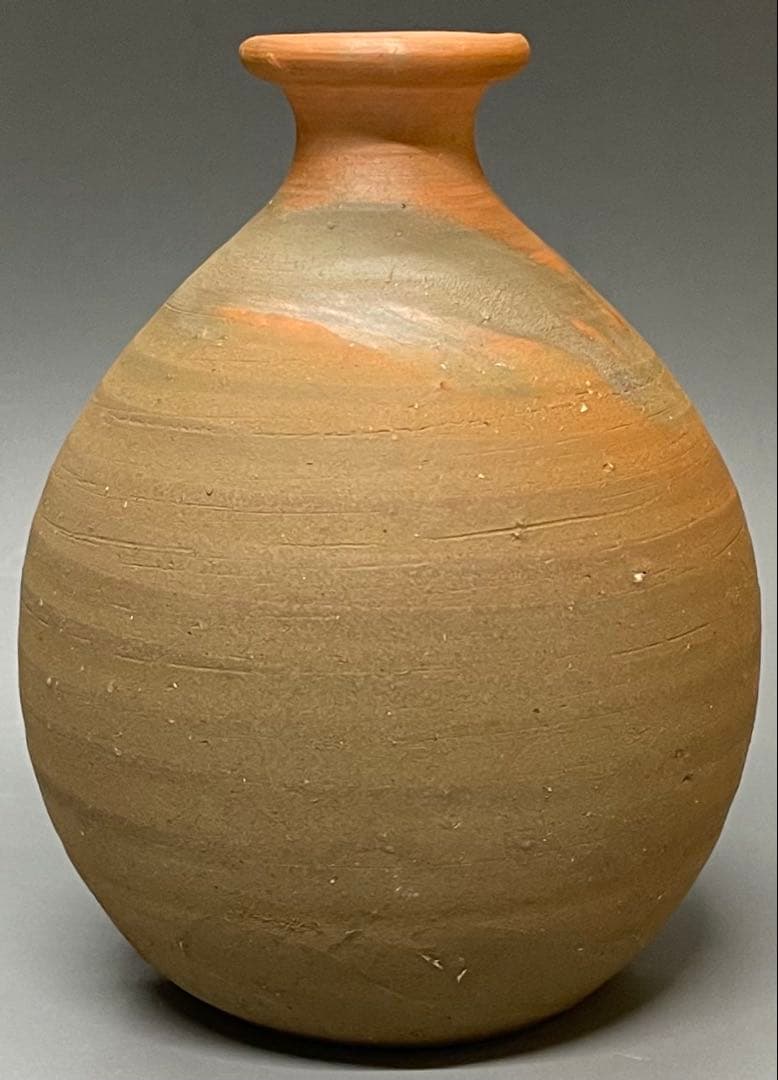 人間国宝　藤原雄　備前徳利　備前焼　共箱　共布　栞　新聞記事　d79