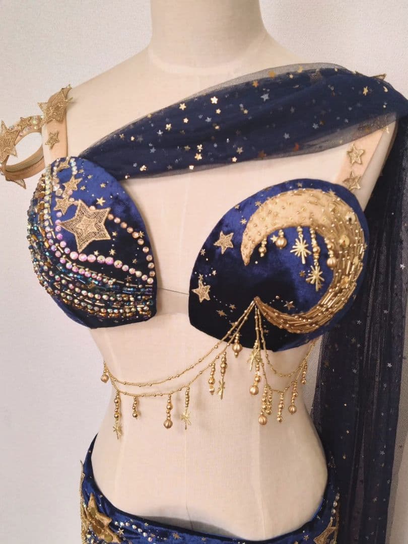 ベリーダンス衣装　ブラスカート小物など5点セット