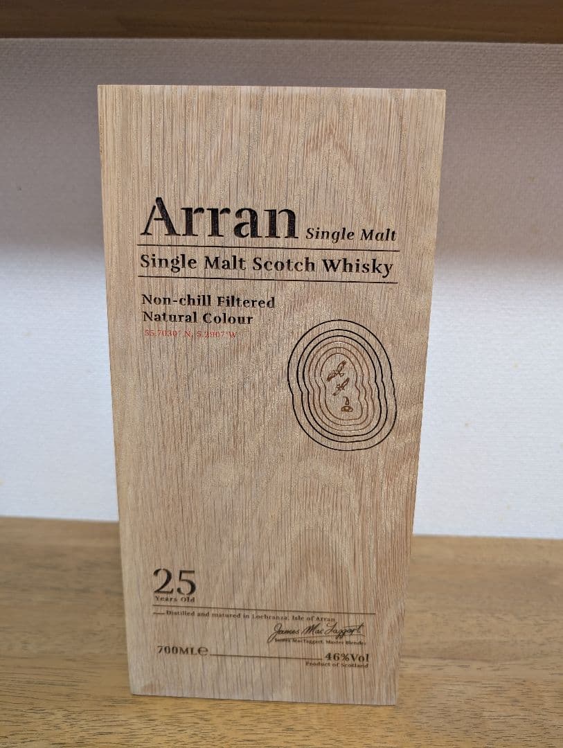 Arran 25年 シングルモルトスコッチウイスキー 700ml