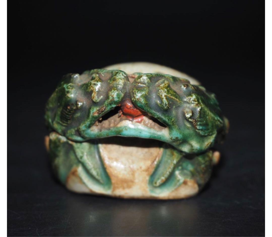 送料無料　江戸時代古九谷？双龍争珠香合　華道具茶道具