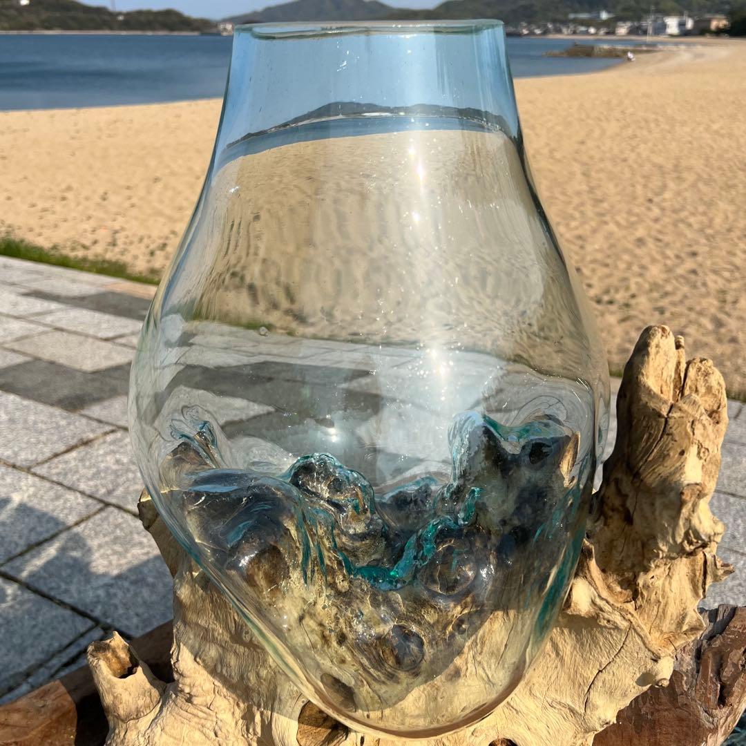 超超特大流木ガラスオブジェWB 花瓶 金魚鉢 水槽 苔リウム メダカ容器 超大型