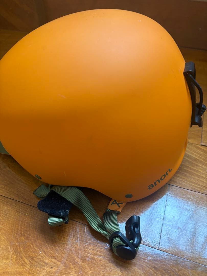 anon アノン　ヘルメット オレンジ　バイザー付　blitz オレンジ