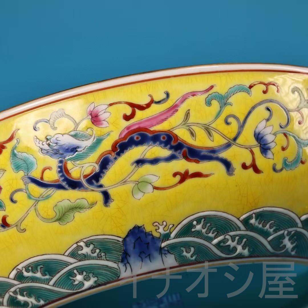 中国古美術 旧藏 清代風 珐琅彩 粉彩 花鳥瓷器 盤 碗 純手描き 飾皿 時代物