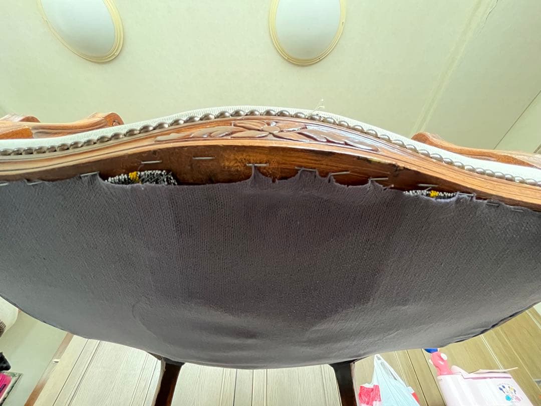 ④ バラ売り不可 ①〜④セット販売のみ ロココ ゴブラン織り 猫脚 応接セット