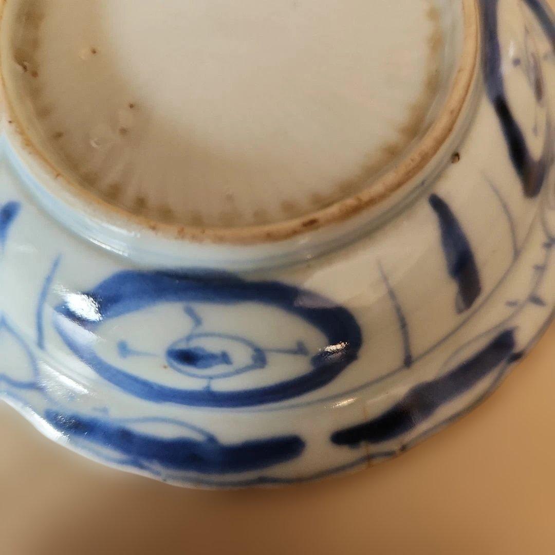 明朝末期(天啓年間1621~1627年)景徳鎮の輪花小皿
