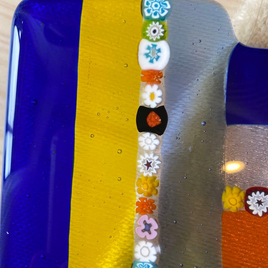 イタリア　ガラス細工　掛け時計　ムラーノガラス　ベニス　ベネチアングラス