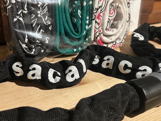♪送料無料★sacai★希少★自転車ロックチェーン★新品★22-0336S★黒♪
