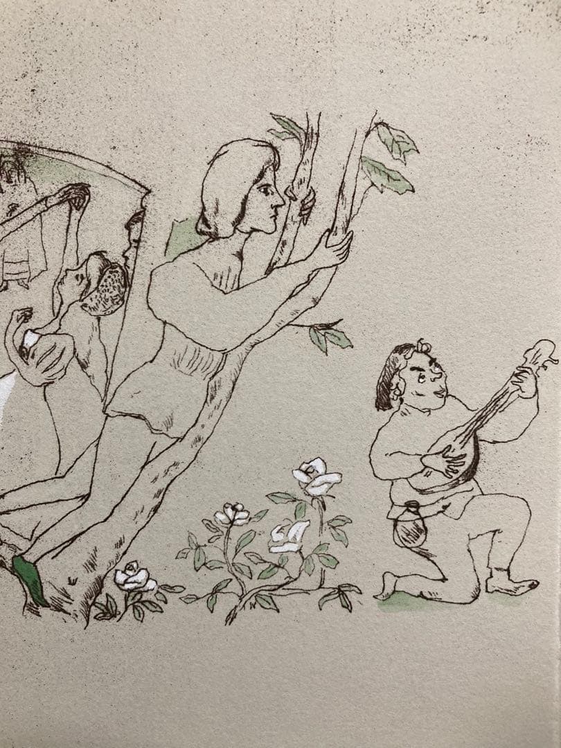 【真作】山本容子「ロミオとジュリエット」手彩色エッチング 直筆サイン 銅版画