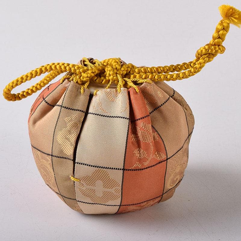 茶道具　石田陶春作　丹波茶入　西陣織宝間道仕覆付　共箱　V　7862