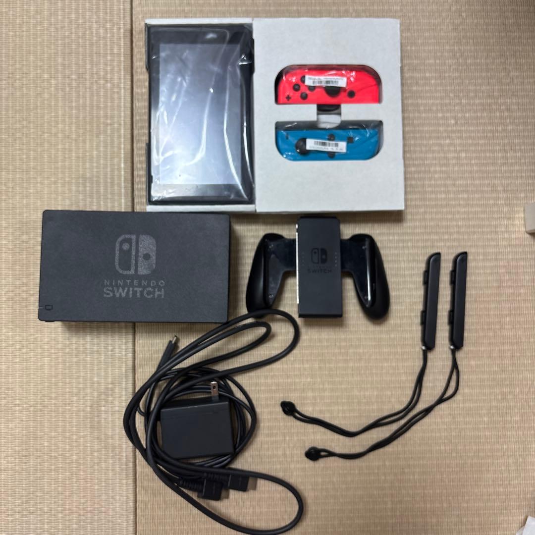 Nintendo Switch 本体 青/オレンジ、キャリングケース付き