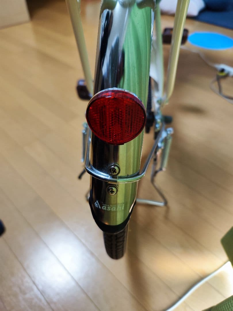 MAーJIN　asahi 子供用自転車　22インチ　 ホワイト 前カゴ付き