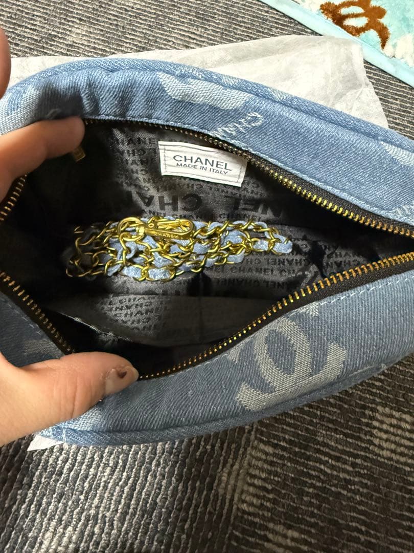 CHANEL ノベルティ　ブルー　 デニムショルダーバッグ