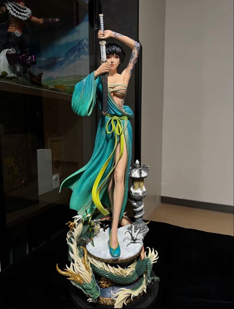 鬼刀シリーズ TES 風鈴小さな緑 海琴の煙 風鈴アスミ スタチュー フィギュア