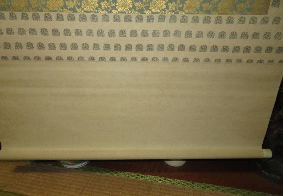 平高醒邨 　「日蓮上人 御影」（日蓮聖人座図） 　絹本 日本画　師；菊池桂月