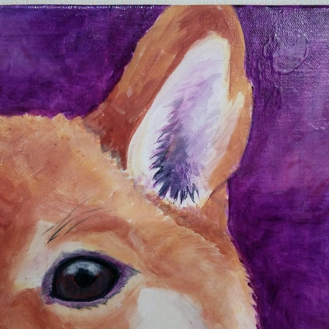 油絵　専用　穏やかなお利口さんの柴犬　見本