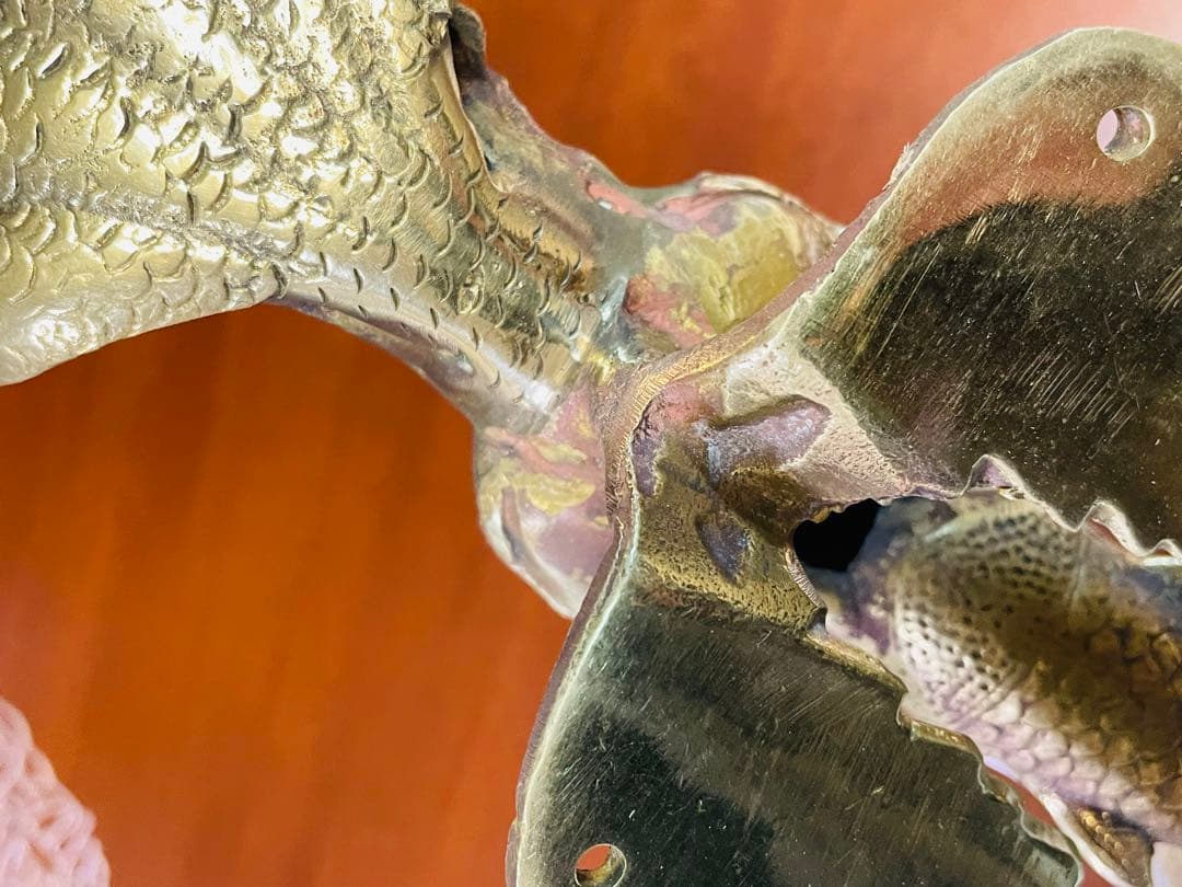 新品 送料無料 アジアン ドアハンドル ナーガ 蛇神 龍神 約27㎝⑨