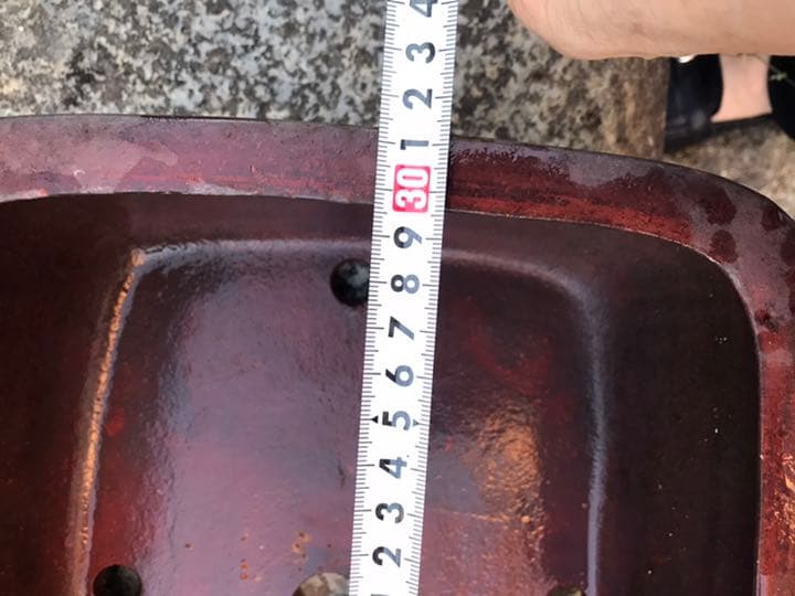 盆栽鉢　時代盆栽鉢部銭号長方鉢美しい紅色梨皮