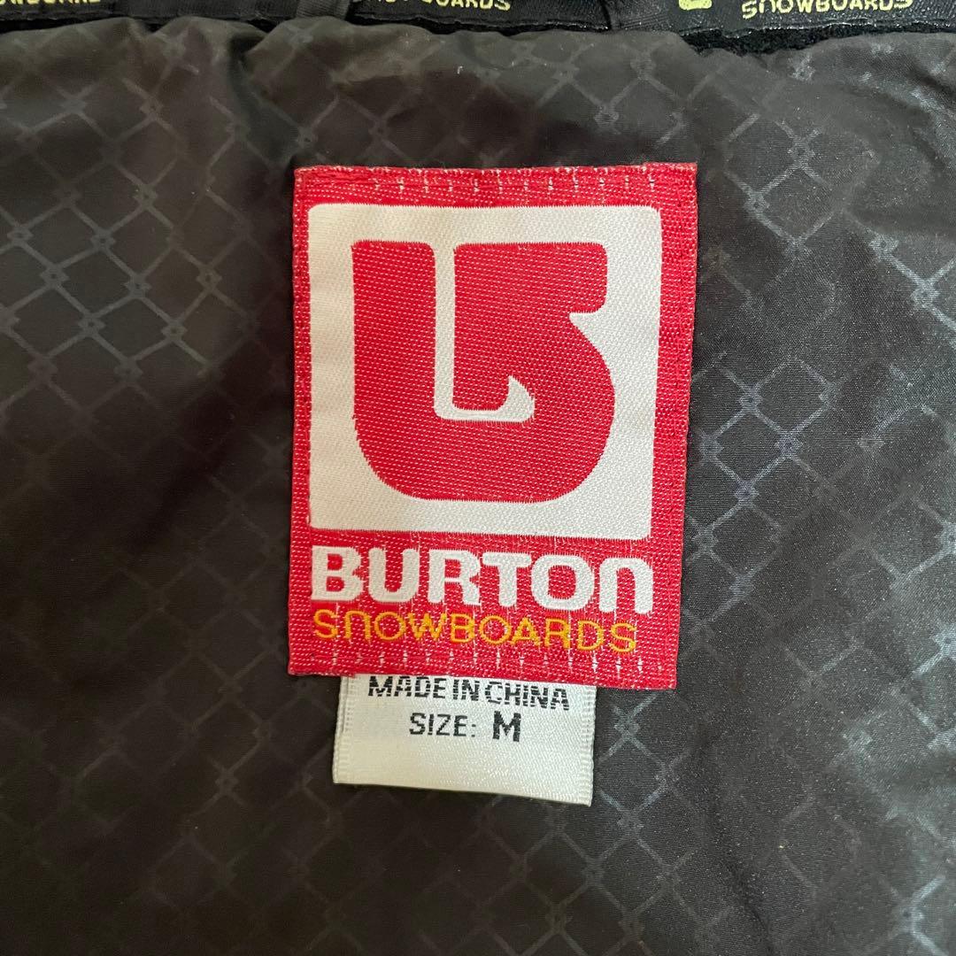 Burtonバートンスキーウェアスノーボードジャケットダウン中綿黒ブラック刺繍