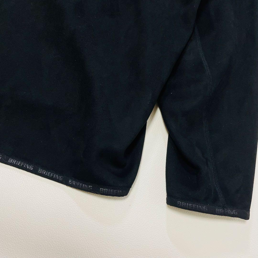 6511【美品】ブリーフィング　プルオーバーパーカー　スウェード調　23年　黒