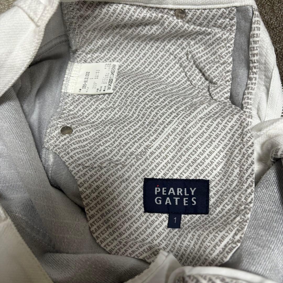 パーリーゲイツ　PEARLY GATES ゴルフパンツ　蓄熱裏起毛　ホワイト