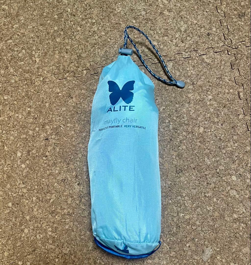 エーライト メイフライチェア 水色 オリジナル ゆるキャン△ コンパクトチェア