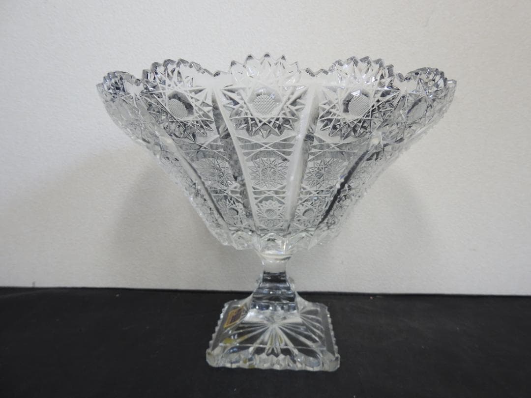 ガラス台付鉢　箱有　MA783