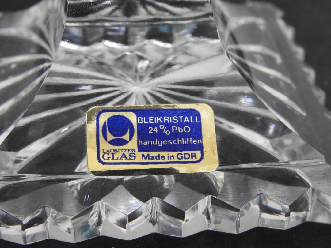 ガラス台付鉢　箱有　MA783