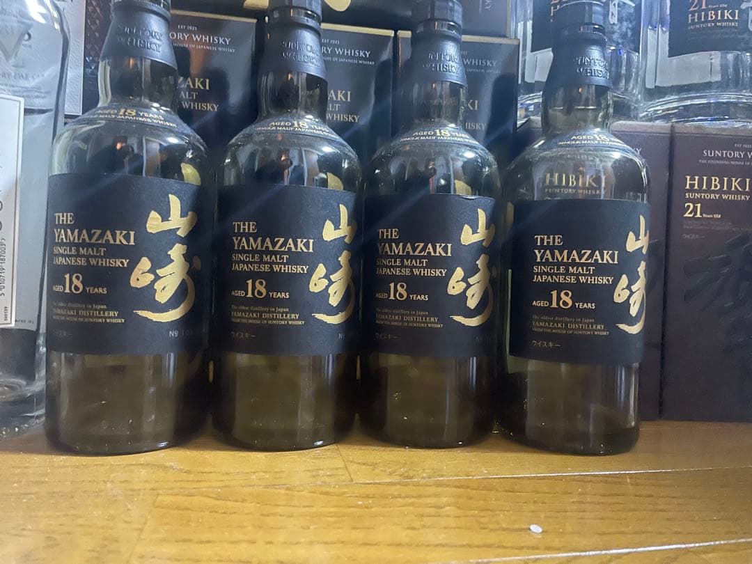 The Macallan 18年 & 山崎 18年 & 響 21年 の空瓶、空箱