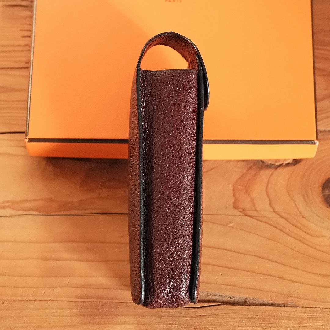 HERMES エルメス ペンケース ペンポーチ　マルチケース ブラウン　筆入