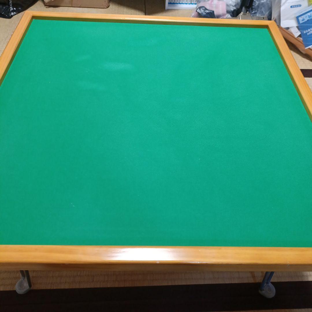 折りたたみ式　座卓式 手混ぜ 麻雀卓セット　脚つき