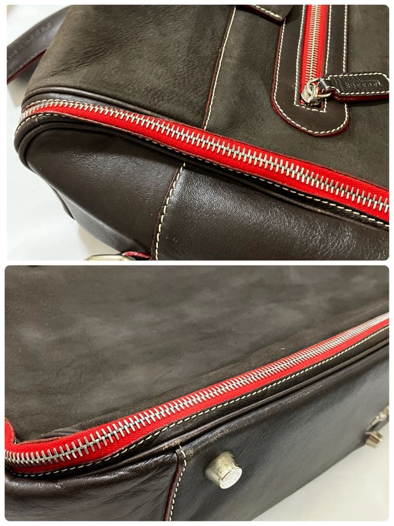 希少Ferrariフェラーリ本革レザートラベルバッグ　ガーメントバッグ2way