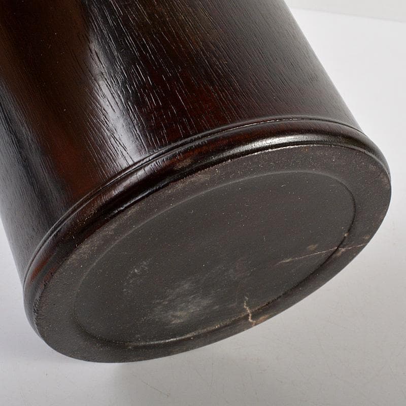 中国　書道具　唐木紫壇製　筆筒　N　6375E