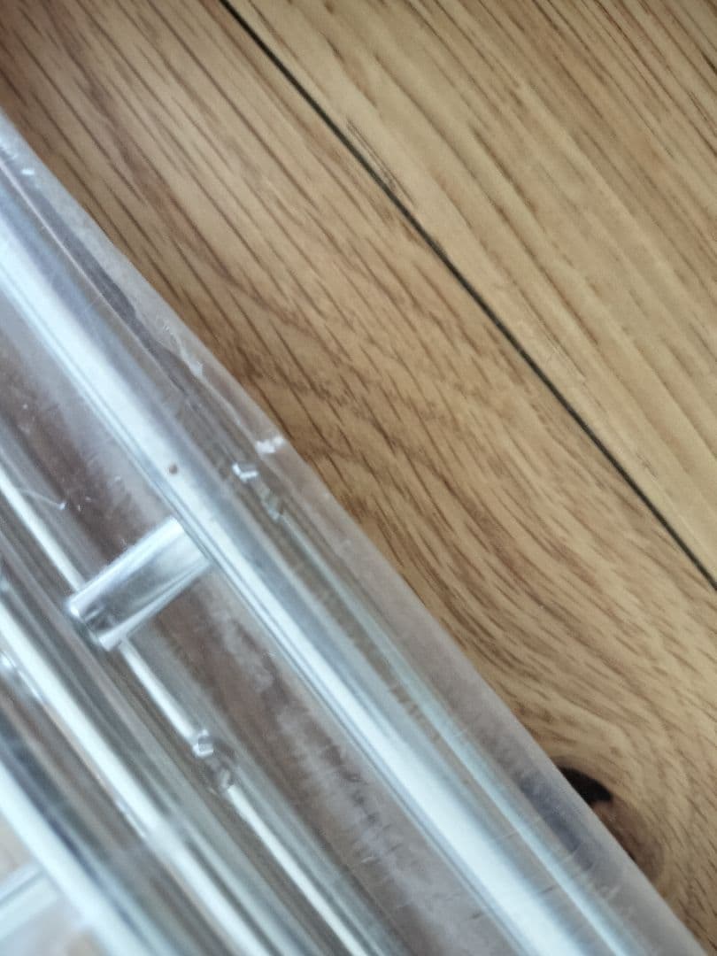 美品　無印良品ステンレスユニットシェルフ・追加用帆立・中3本/クロスバー2セット