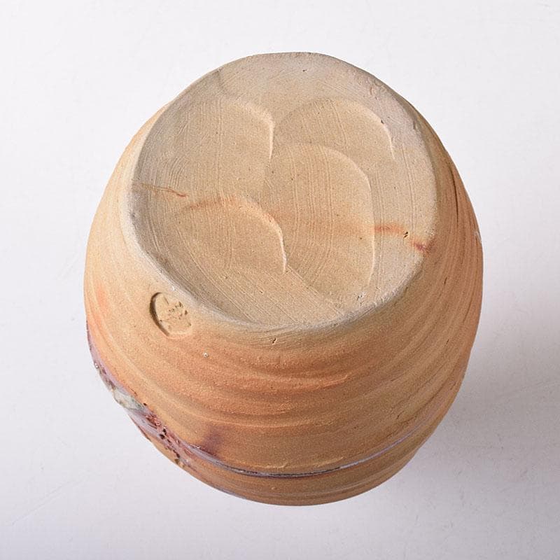 備前焼　花口徳利　在印　円能斎好み　極め時代箱　N　R8320