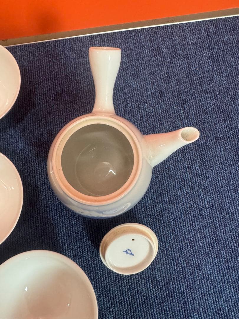 1836 深川製磁　富士山文　茶器セット　急須1客　湯呑5客