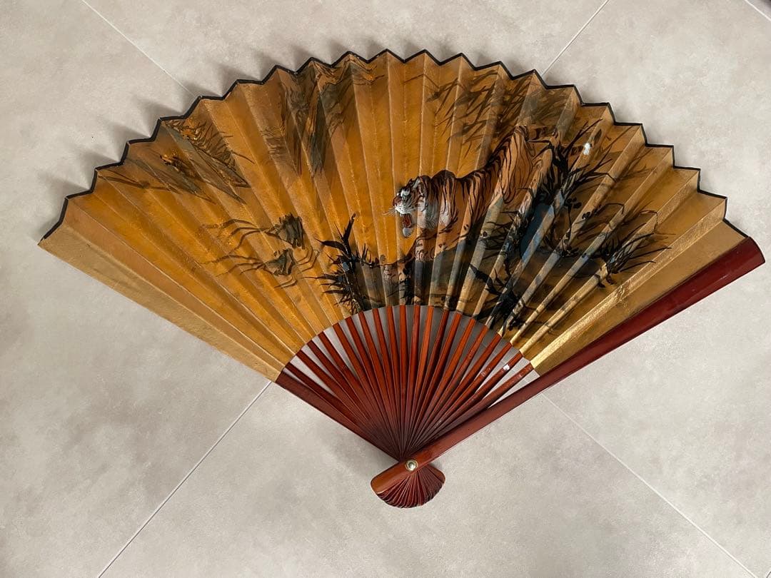 扇　置物　虎　金魚　2セット