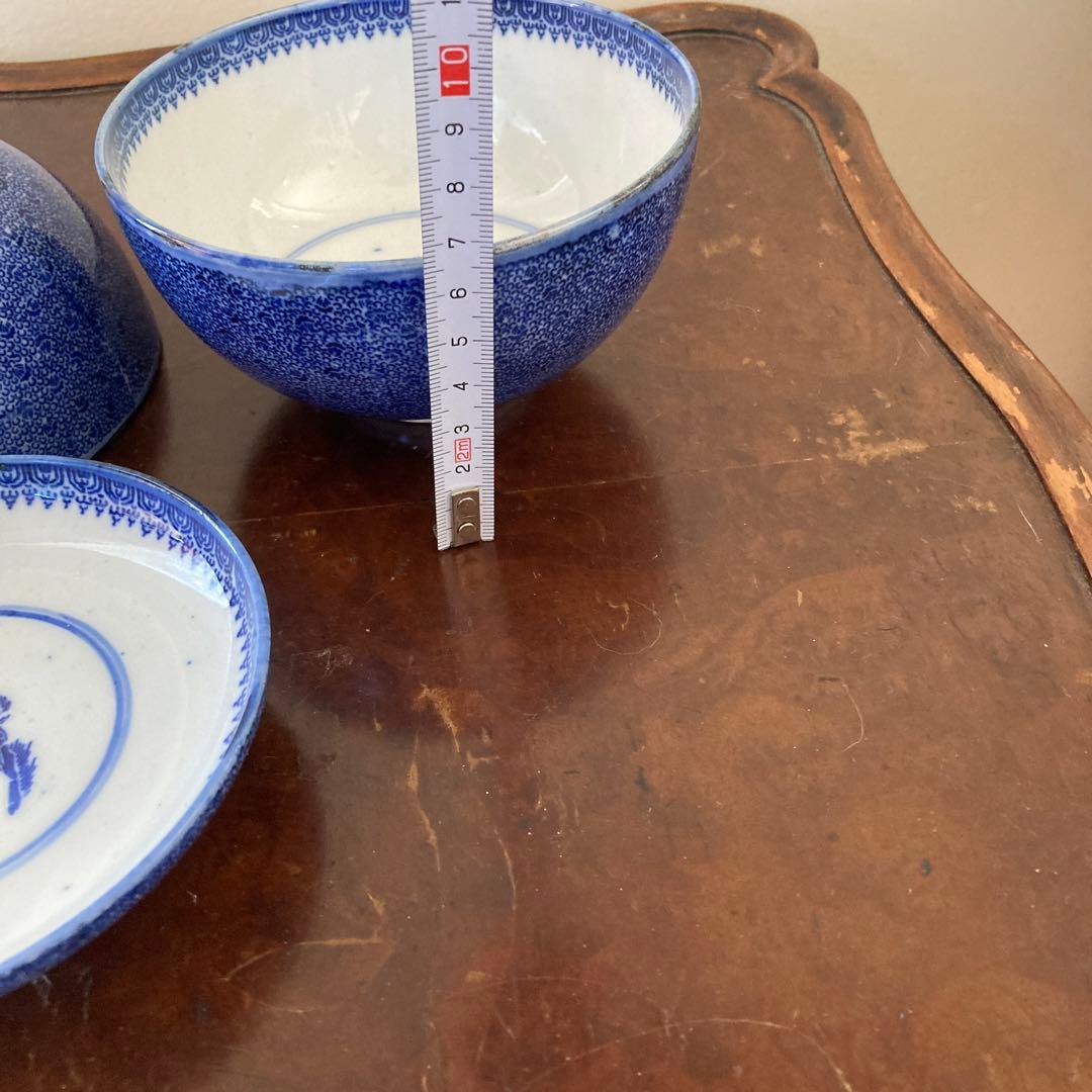 微塵唐草　二器セット　骨董　明治時代