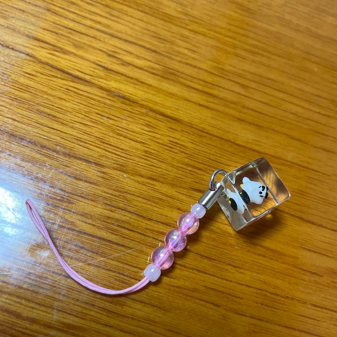 超レア　平成レトロ　サンエックス　アクリルキューブ　根付けストラップ　牛　新品