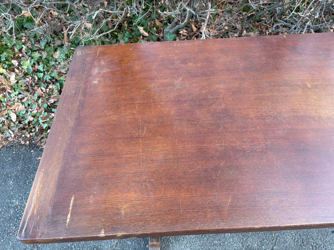 ③ イギリスヴィンテージ 4人掛け　ダイニングテーブル　リフェクトリーテーブル