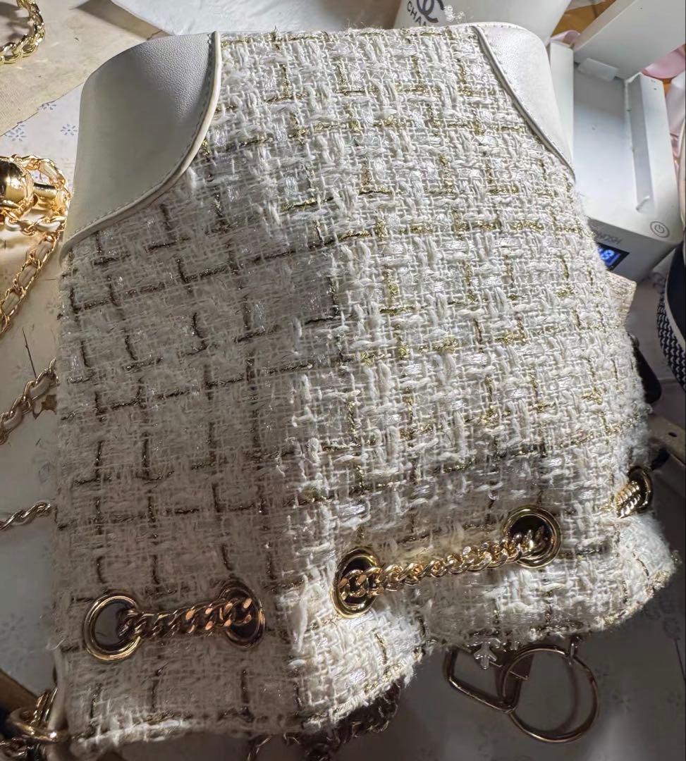 非売品 CHANEL ノベルティ 白 ツイード バケットバッグ 最終値下げ