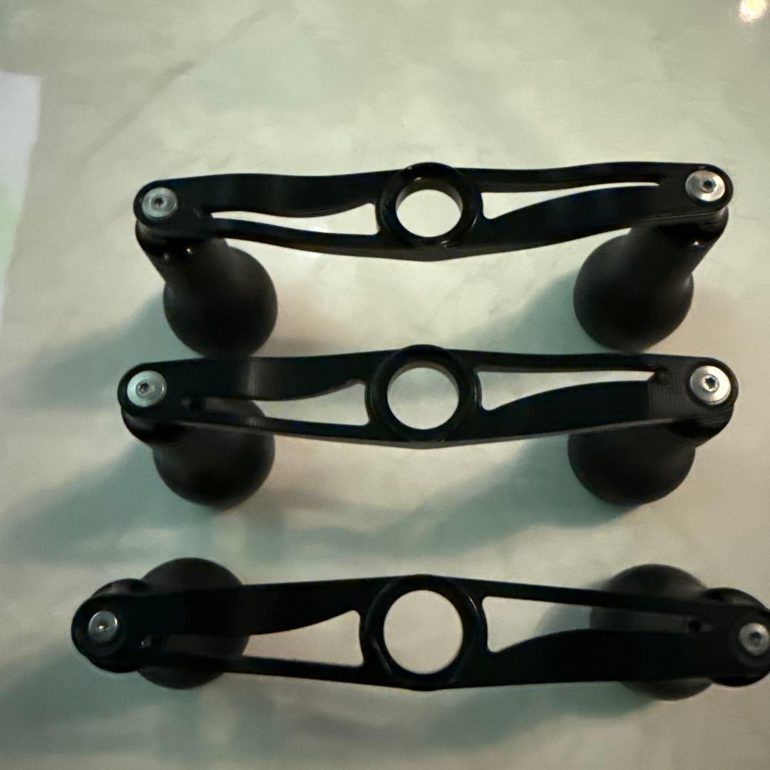 バリアルハンドルブラック 100.100.95ベイトリールハンドル 3本セット