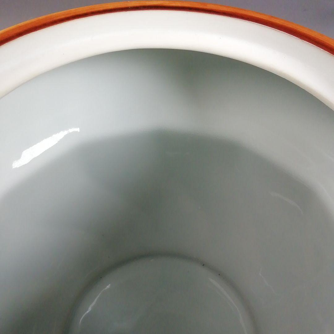 Ｗ２３４　水指　『染付　腰捻　水指』『塗替蓋付』『加藤郷山 造』　共箱　茶道具