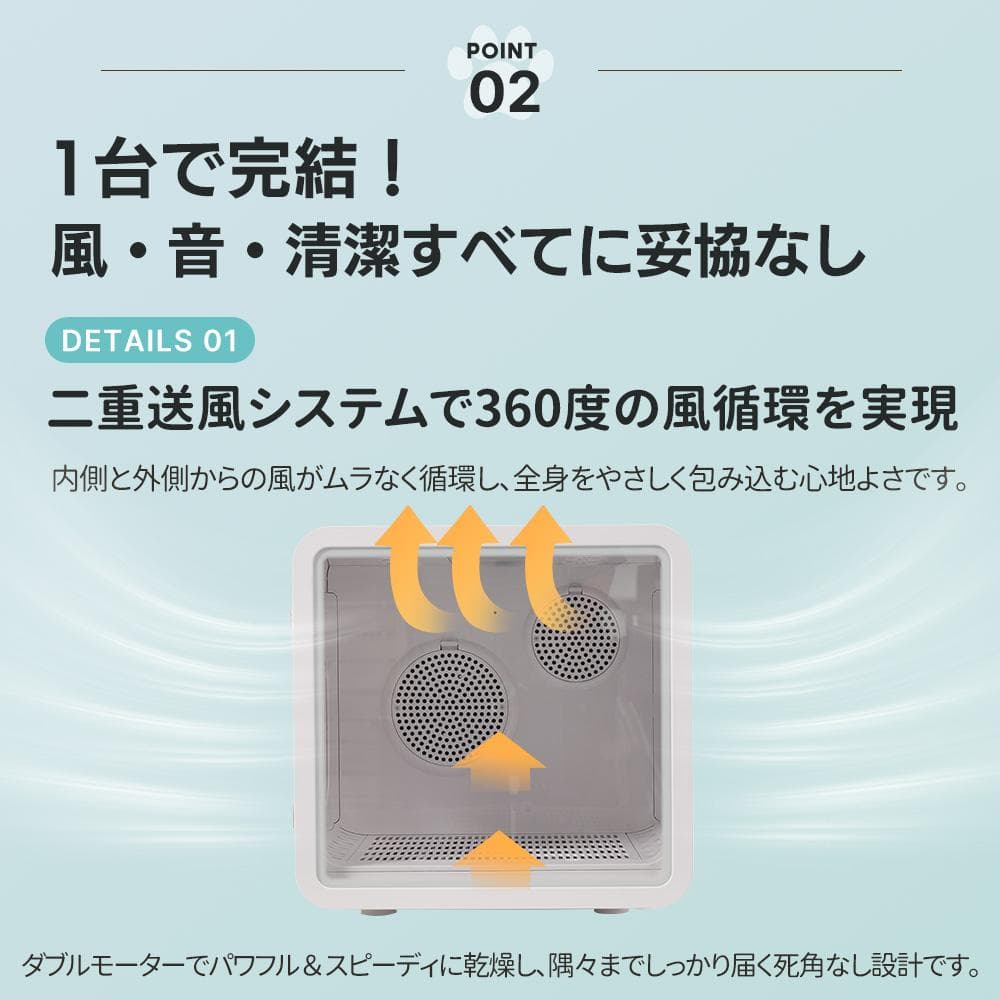 ペットドライルーム ペットドライヤー ペットハウス 猫 犬 80L 乾燥機