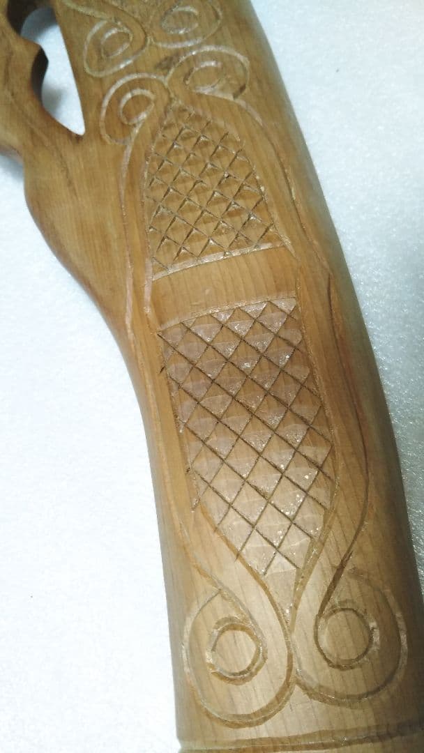 (値下げ)アイヌエムシ　アイヌ彫り　木彫りの刀　伝統工芸