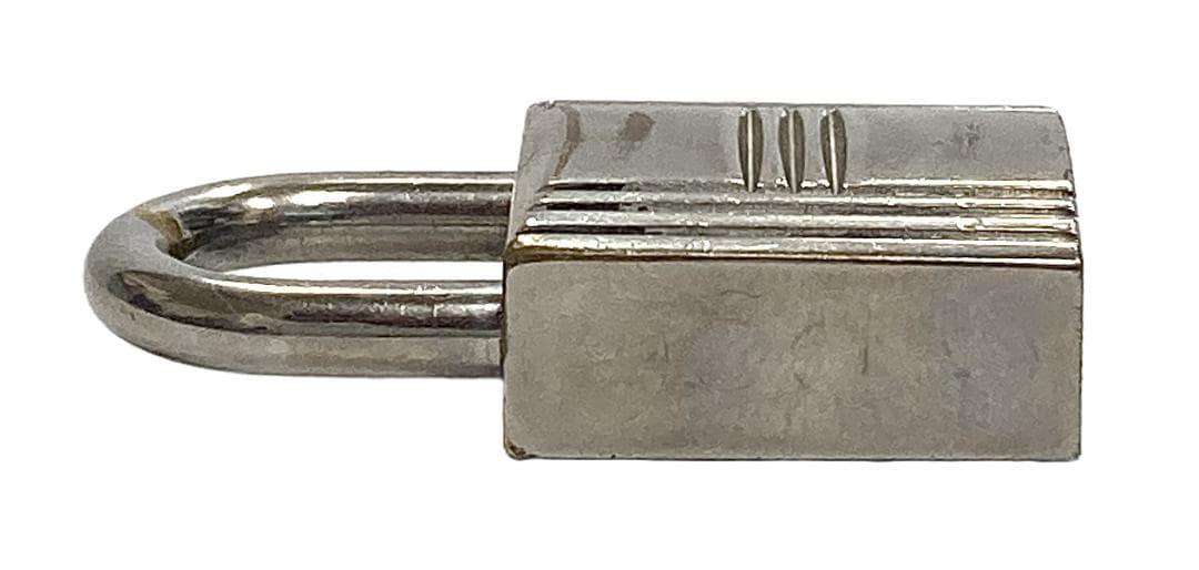 エルメス カデナ＆キー＆革紐 No.110 シルバー 中古品 (59105)