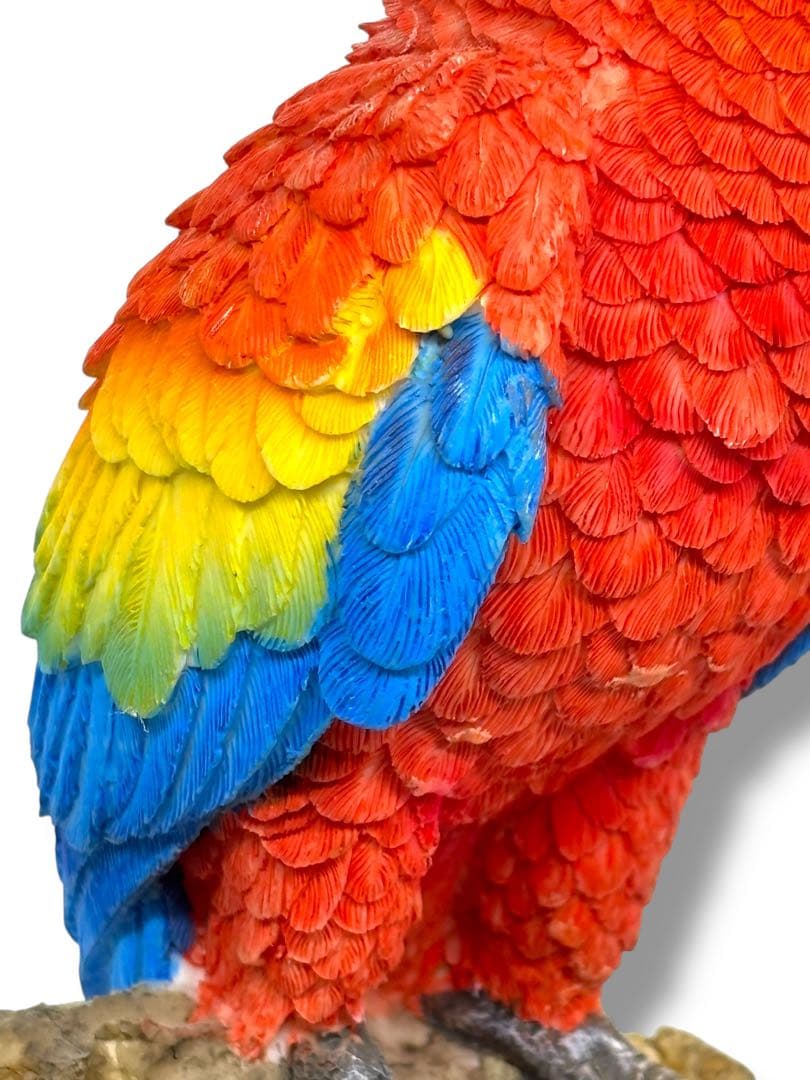 #希少種-ベニコンゴウインコ・ルリコンゴウインコ 樹脂製オブジェ 2体セット