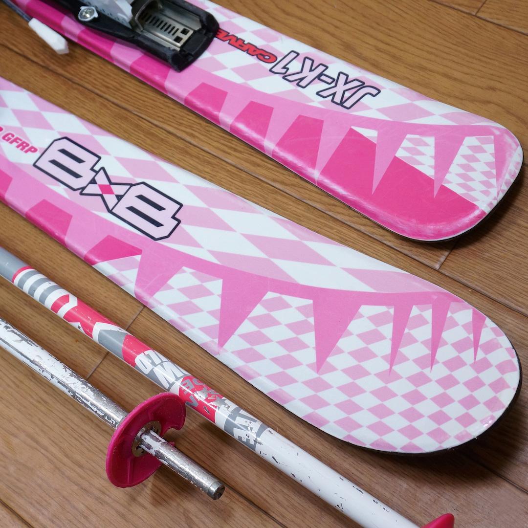 メンテ済 108cm靴20cm BLUEMORIS B×B スキーセット 110